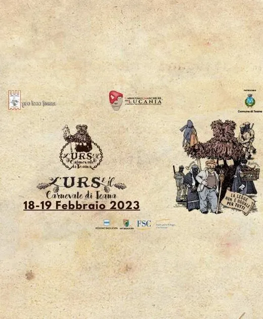 Locandina de L'Urs — Carnevale di Teana, 18 e 19 febbraio 2023