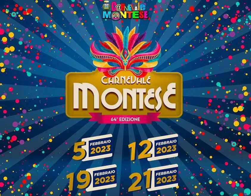 Locandina del programma ufficiale del Carnevale di Montescaglioso